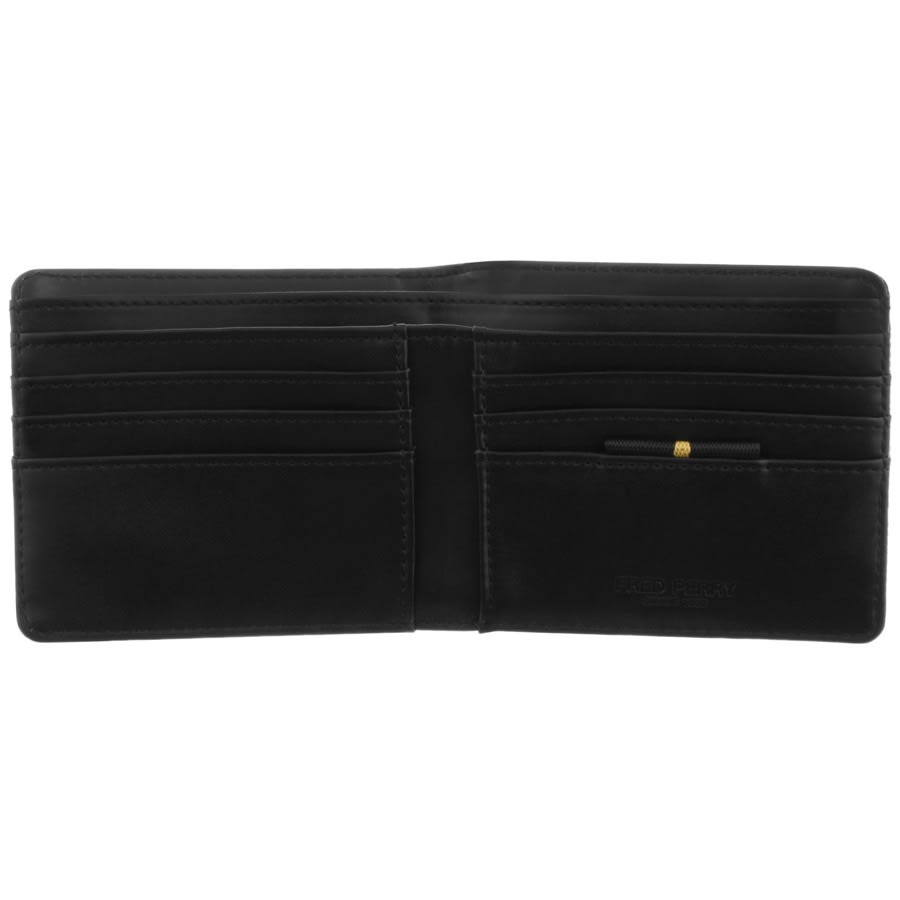 Alternative Image for ProductFred Perry Pique Texture Billfold Wallet Black2